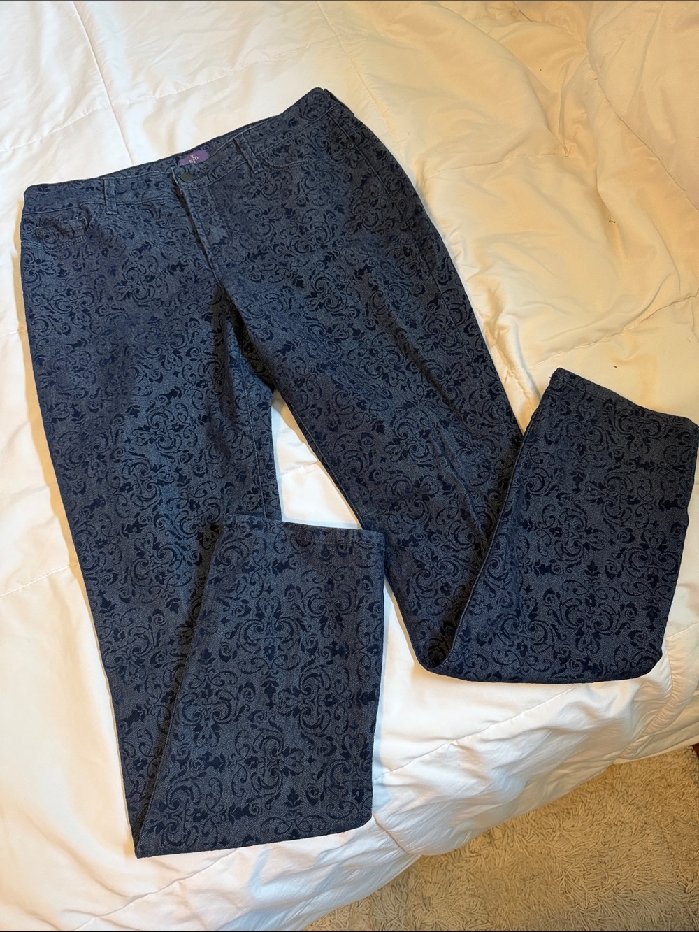 NYDJ Velvet Burnout Slim Straight Jeans